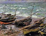 Boats Canvas Paintings - Fishing Boats